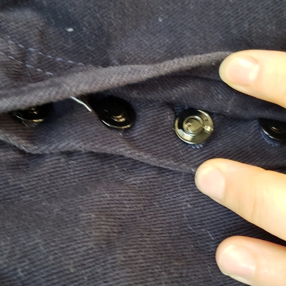 Brandy Melville Hi Rise Button Fly Distressed Denim Short 26 - Picture 5 of 12